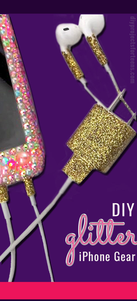 How To Glitter iphone Charger and Headphones - DIY Tutorial Video