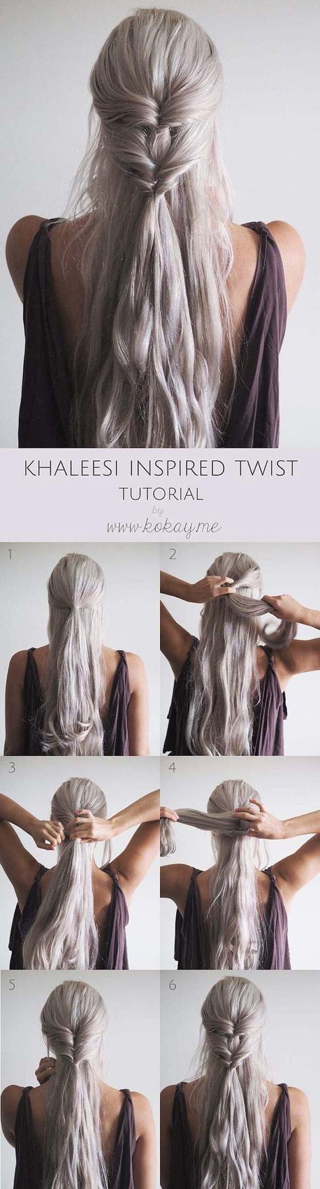 Best Hairstyles for Long Hair - Khaleesi Inspired Twist - Step by Step Tutorials for Easy Curls, Updo, Half Up, Braids and Lazy Girl Looks. Prom Ideas, Special Occasion Hair and Braiding Instructions for Teens, Teenagers and Adults, Women and Girls 