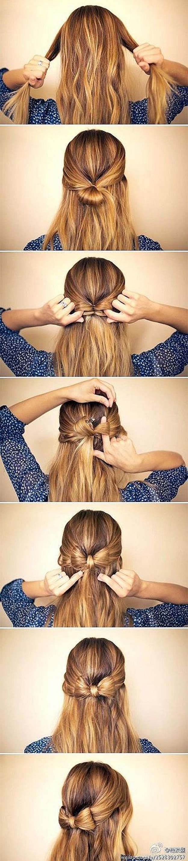 Best Hairstyles for Long Hair - Half Up Ribbon Hairstyle - Step by Step Tutorials for Easy Curls, Updo, Half Up, Braids and Lazy Girl Looks. Prom Ideas, Special Occasion Hair and Braiding Instructions for Teens, Teenagers and Adults, Women and Girls 