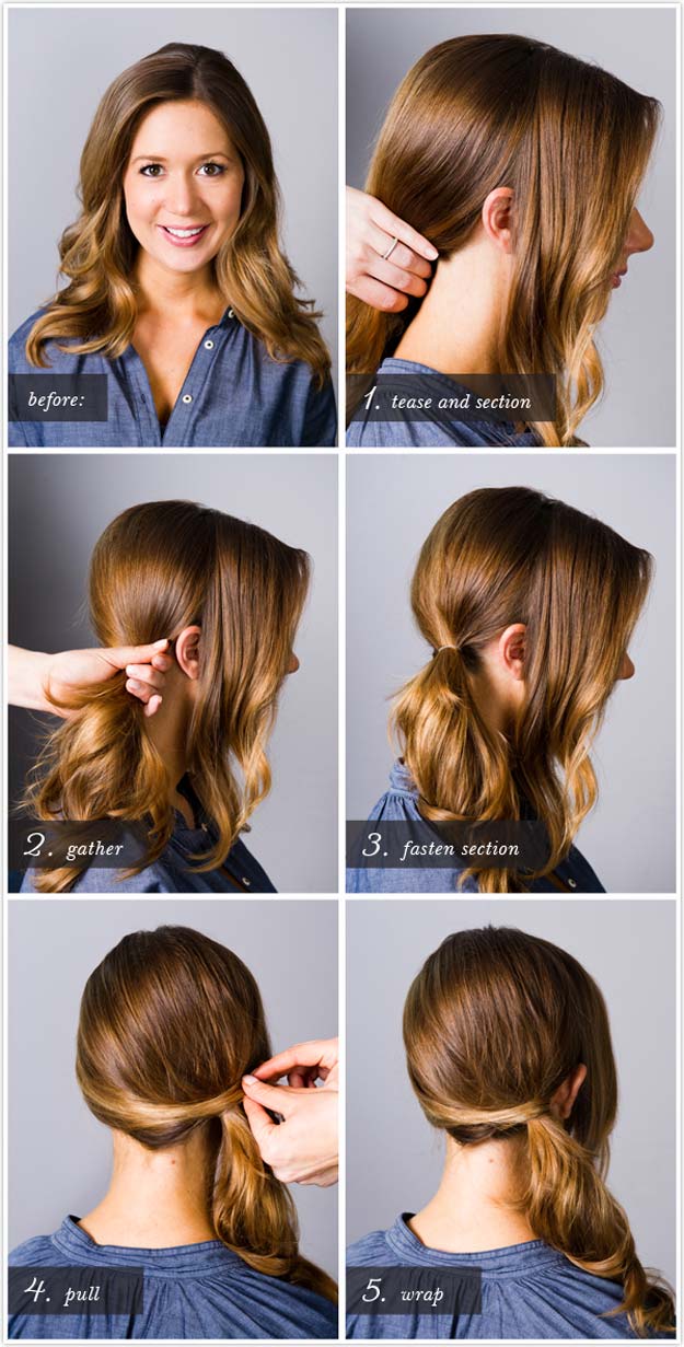 Best Hairstyles for Long Hair - Classic Side Ponytail - Step by Step Tutorials for Easy Curls, Updo, Half Up, Braids and Lazy Girl Looks. Prom Ideas, Special Occasion Hair and Braiding Instructions for Teens, Teenagers and Adults, Women and Girls 