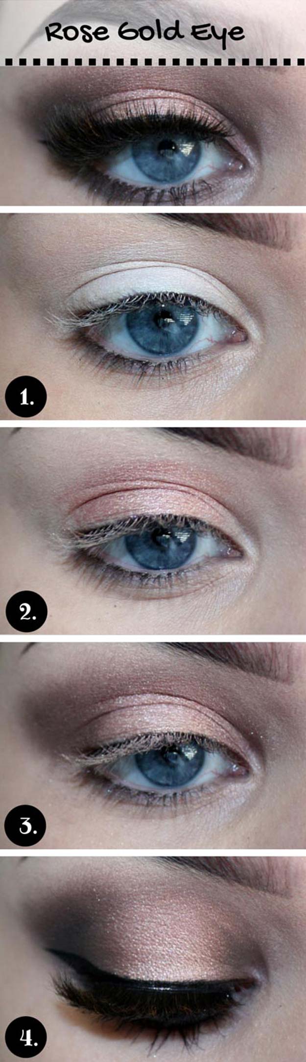 Best Eyeshadow Tutorials - Rosegold Makeup Look - Easy Step by Step How To For Eye Shadow - Cool Makeup Tricks and Eye Makeup Tutorial With Instructions - Quick Ways to Do Smoky Eye, Natural Makeup, Looks for Day and Evening, Brown and Blue Eyes - Cool Ideas for Beginners and Teens 