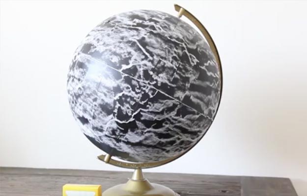 DIY Chalkboard Globe Instructions-Cool Room Decor For Teens-Cheap And Easy Crafts To Make And Sell-Cheap Bedroom Decor For Teenagers