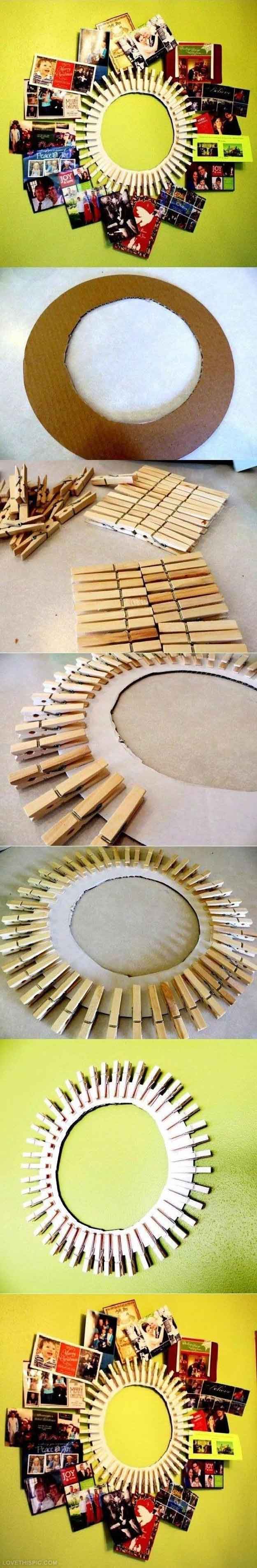 Cute DIY Room Decor Ideas for Teens - DIY Bedroom Projects for Teenagers - Clothespin Mirror Craft
