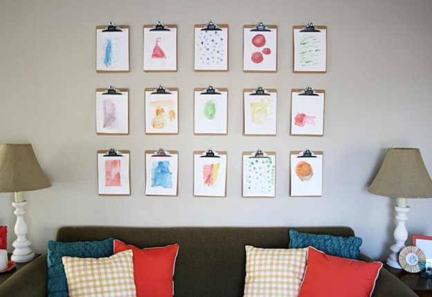DIY Craft Projects for Wall Art - Hanging Clipboard Wall Art Ideas