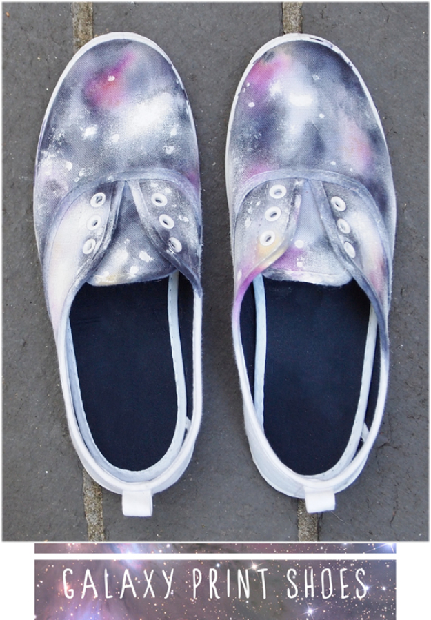 Cool DIY Sharpie Crafts Projects Ideas - Sharpie Galaxy Patterned Shoes for Fun, Creative DIY Fashion