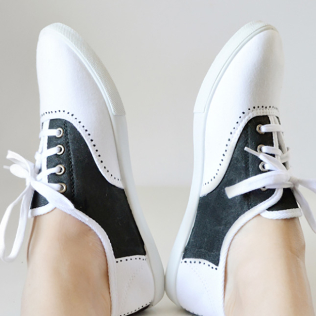 Cool DIY Sharpie Crafts Projects Ideas - Faux Saddle Shoes make awesome, creative DIY Fashion for Teens and Adults