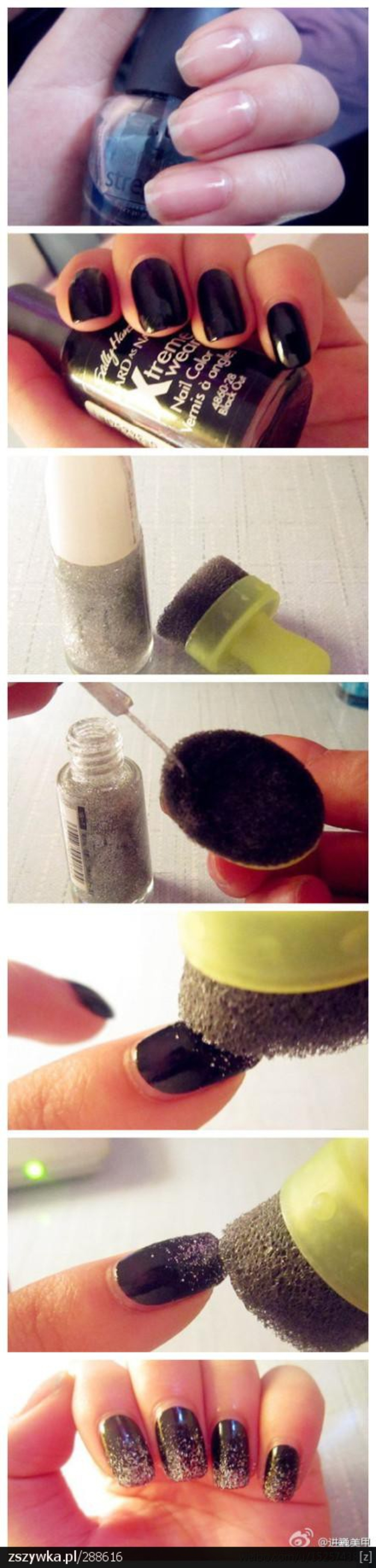 Cool Nail Art Ideas -Glitter Sponge Galaxy Manicure Nail Design Tutorial- Easy Nail Art Tutorials - Fun and Easy DIY Nail Designs - Step By Step Tutorials and Instructions for Manicures at Home 