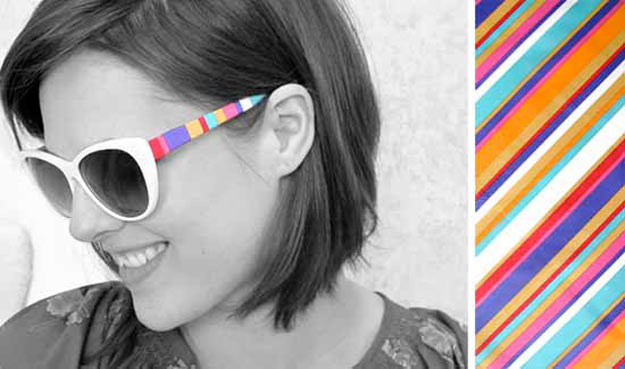 Cool Crafts for Teen Girls - Best DIY Projects for Teenage Girls - DIY Striped Shades #teencrafts #diyteens #coolcrafts #crafts #diyideas