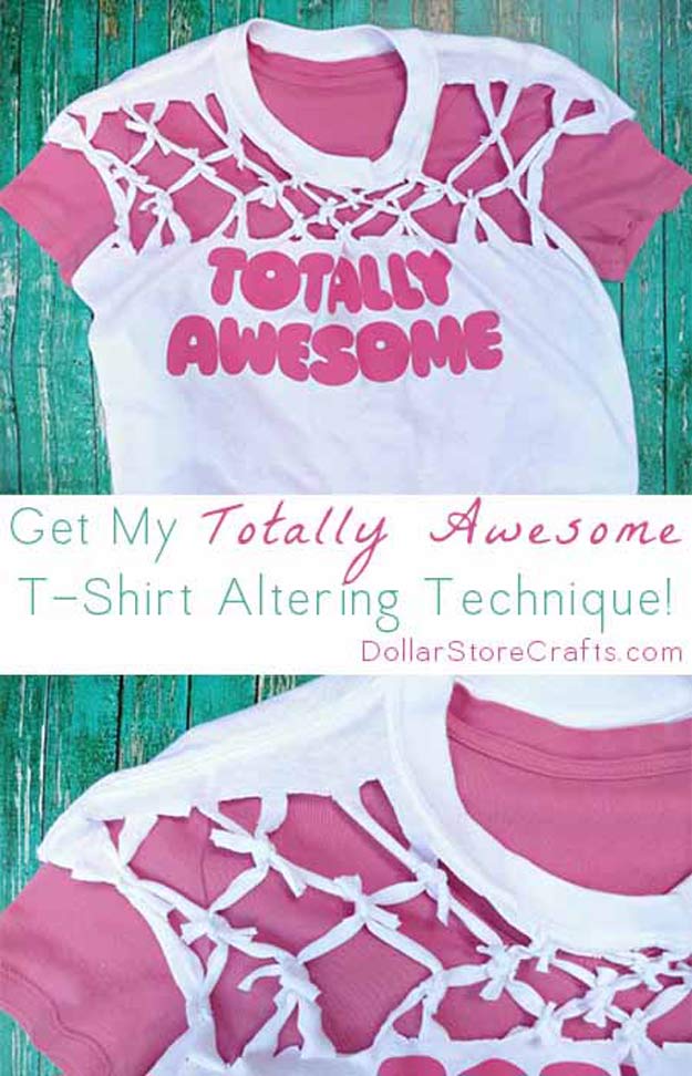 Cool Crafts for Teen Girls - Best DIY Projects for Teenage Girls - Knotted T-shirt #teencrafts #diyteens #coolcrafts #crafts #diyideas