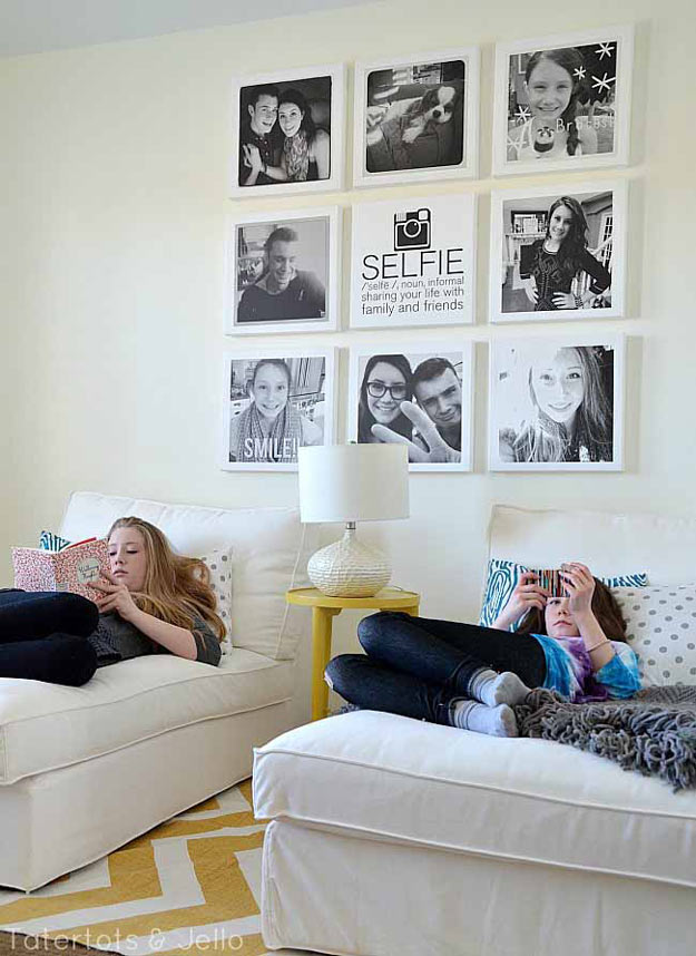 Cool Crafts for Teen Girls - Best DIY Projects for Teenage Girls - Tween Teen Hangout Room Free Printable & Canvas Portrait Wall #teencrafts #diyteens #coolcrafts #crafts #diyideas