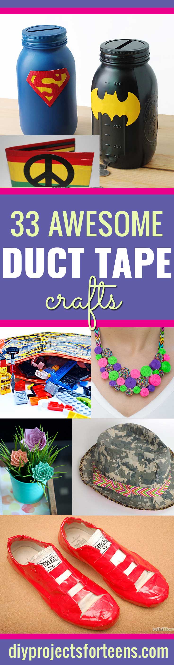 Duct Tape Crafts Ideas for DIY Home Decor, Fashion and Accessories | Cool DIY Projects for Teens, Tweens and Teenagers #teencrafts #kidscrafts #ducttape #cheapcrafts /