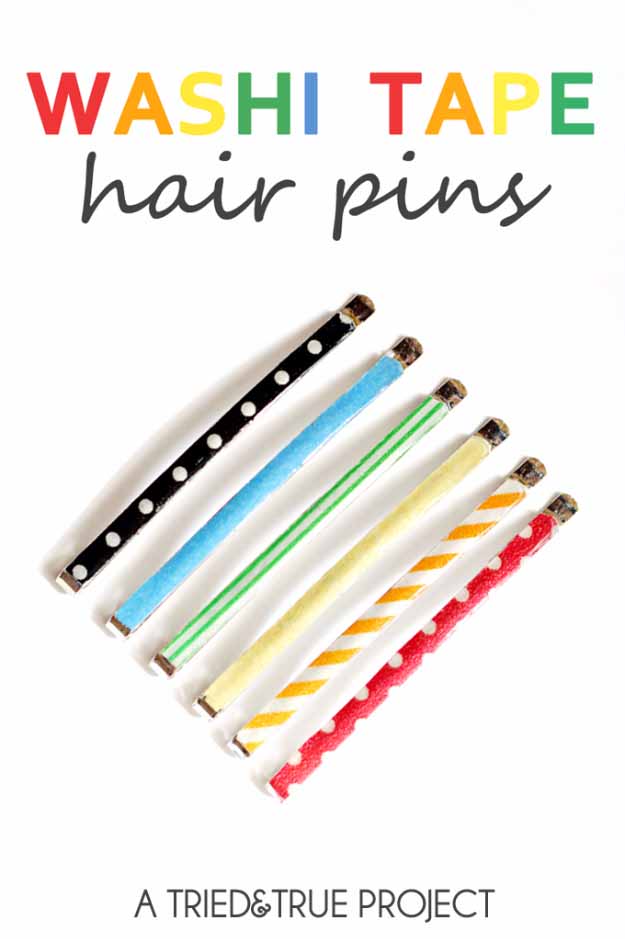 Cool Crafts You Can Make for Less than 5 Dollars | Cheap DIY Projects Ideas for Teens, Tweens, Kids and Adults | Washi Tape Hair Pins #teencrafts #cheapcrafts #crafts