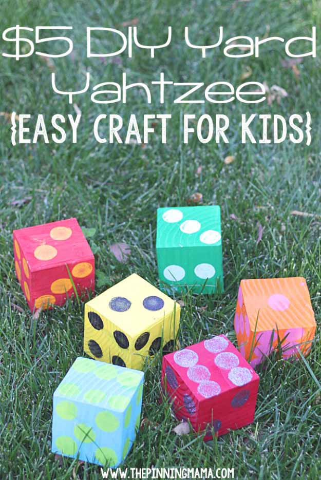 Cool Crafts You Can Make for Less than 5 Dollars | Cheap DIY Projects Ideas for Teens, Tweens, Kids and Adults | DIY Yard Yahtzee #teencrafts #cheapcrafts #crafts/