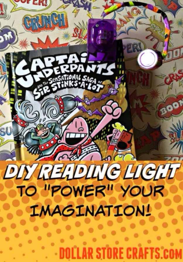 Cool Crafts You Can Make for Less than 5 Dollars | Cheap DIY Projects Ideas for Teens, Tweens, Kids and Adults | Duct Tape Reading Light #teencrafts #cheapcrafts #crafts/