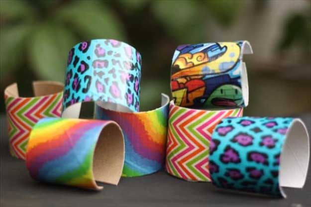 Duct Tape Crafts Ideas for DIY Home Decor, Fashion and Accessories | DIY Bracelets Fun with Duct tape | DIY Projects for Teens #teencrafts #kidscrafts #ducttape #cheapcrafts /