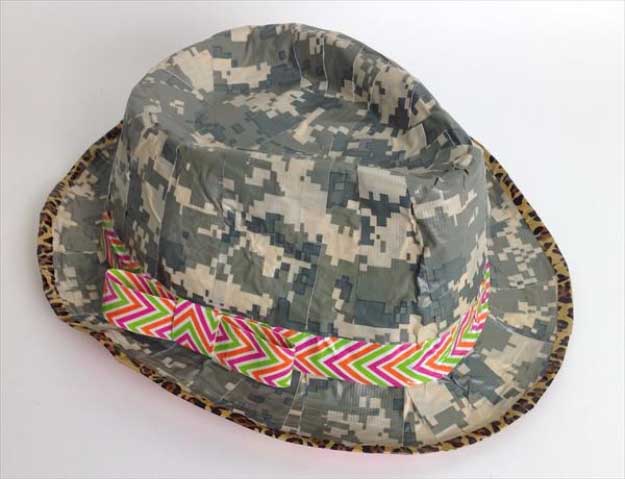 Duct Tape Crafts Ideas for DIY Home Decor, Fashion and Accessories | DIY Duct Tape Crazy Hat Tutorial | DIY Projects for Teens #teencrafts #kidscrafts #ducttape #cheapcrafts /
