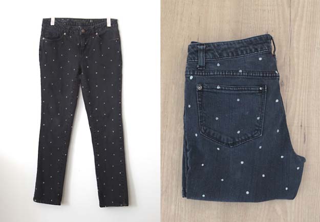 Cool DIY Fashion Ideas | Fun Do It Yourself Fashion projects | Learn how to refashion and sew jeans, T-shirts, skirts, and more | Polka Dot Skinnies #diyideas #diyclothes #teencrafts