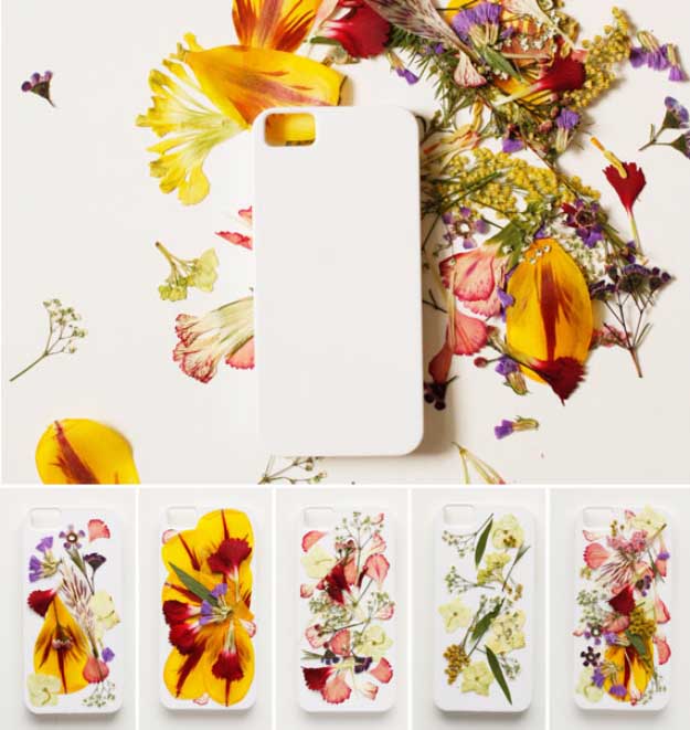 Cool DIY Ideas for Your iPhone iPad Tablets & Phones | Fun Projects for Chargers, Cases and Headphones | Pressed Flowers iphone Case #diygadgets #stem #techtoys #iphone