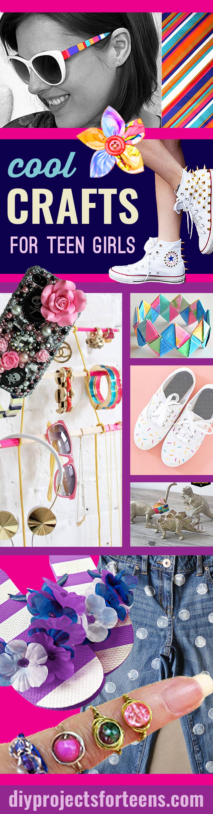 Cool Crafts For Teen Girls - Fun and Easy DIY Projects for the Creative Teen, Tween and Teenager. Girls love these crafty ideas for decor, gifts, fashion, jewelry and room decor.