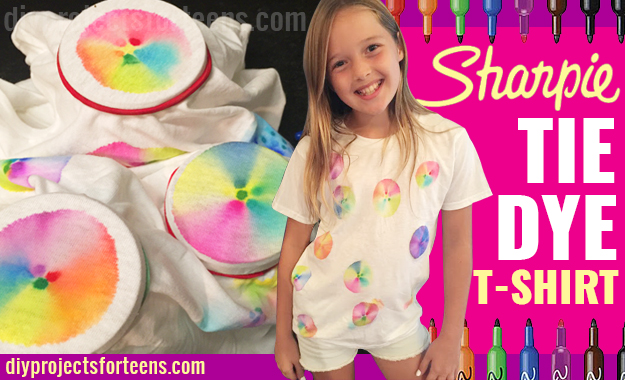 Cool Crafts You Can Make for Less than 5 Dollars | Cheap DIY Projects Ideas for Teens, Tweens, Kids and Adults | Sharpie Tie Dye T-Shirt | http://stage.diyprojectsforteens.com/cheap-diy-ideas-for-teens/