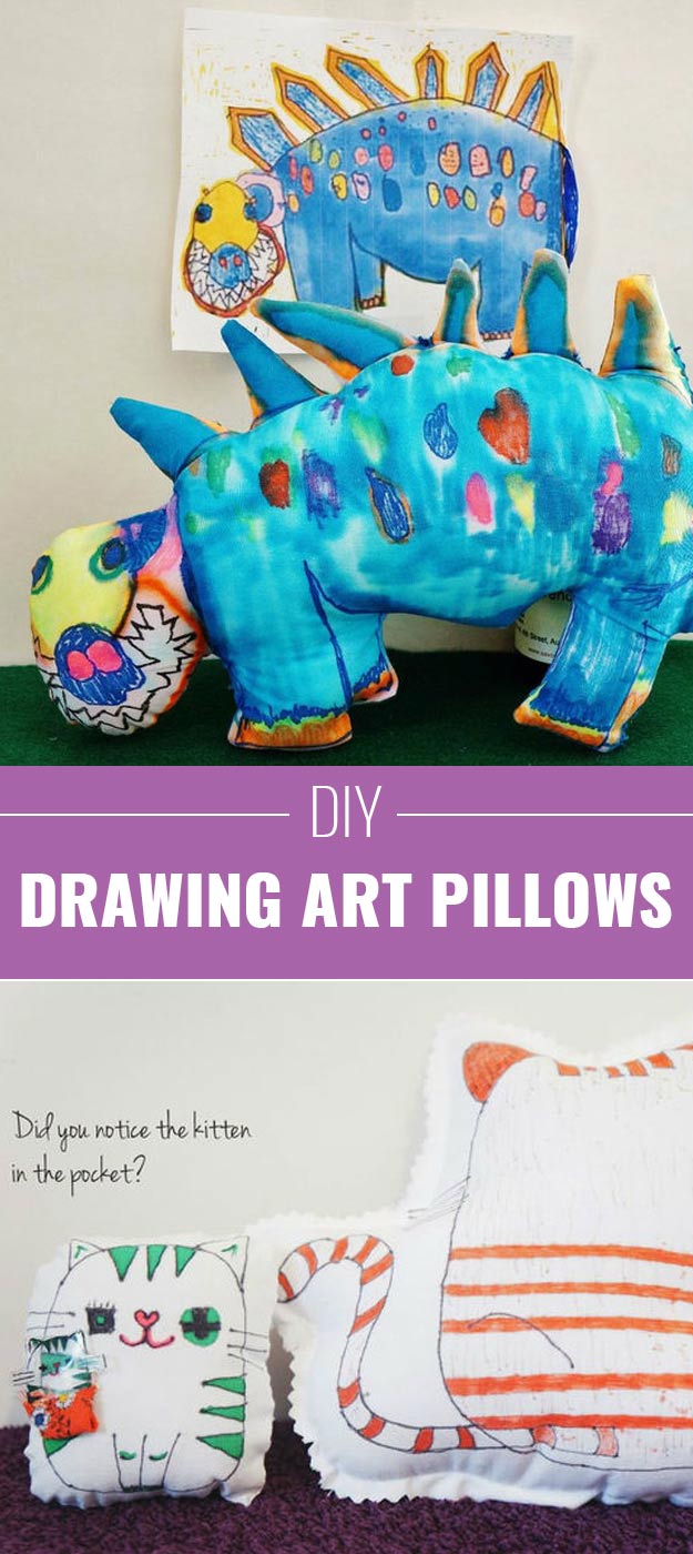 Cool Arts and Crafts Ideas for Teens, Kids and Even Adults | Cheap, Fun and Easy DIY Projects, Awesome Craft Tutorials for Teenagers | School, Home, Room Decor and Awesome Gift Ideas | Drawing Art Pillows | http://stage.diyprojectsforteens.com/arts-and-crafts-ideas-for-teens