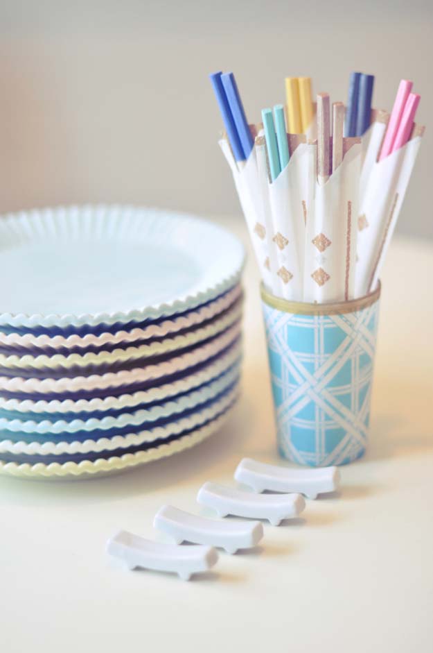 DIY Crafts Using Nail Polish - Fun, Cool, Easy and Cheap Craft Ideas for Girls, Teens, Tweens and Adults | DIY Nail Polish Chopsticks
