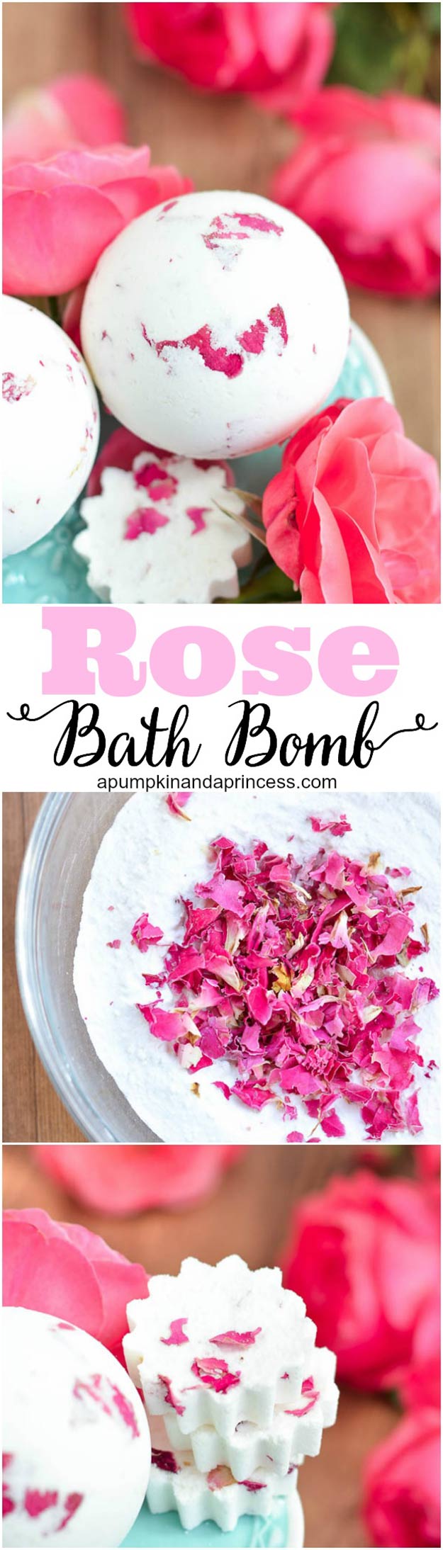 Homemade DIY Bath Bombs | Rose Bath Bombs Tutorial Like Lush | Pretty and Cheap DIY Gifts | DIY Projects and Crafts by DIY JOY