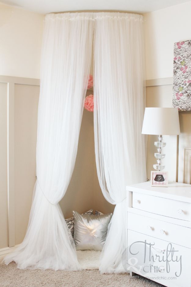 DIY Teen Room Decor Ideas for Girls | Whimsical Canopy Tent Reading Nook | Cool Bedroom Decor, Wall Art & Signs, Crafts, Bedding, Fun Do It Yourself Projects and Room Ideas for Small Spaces #diydecor #teendecor #roomdecor #teens #girlsroom
