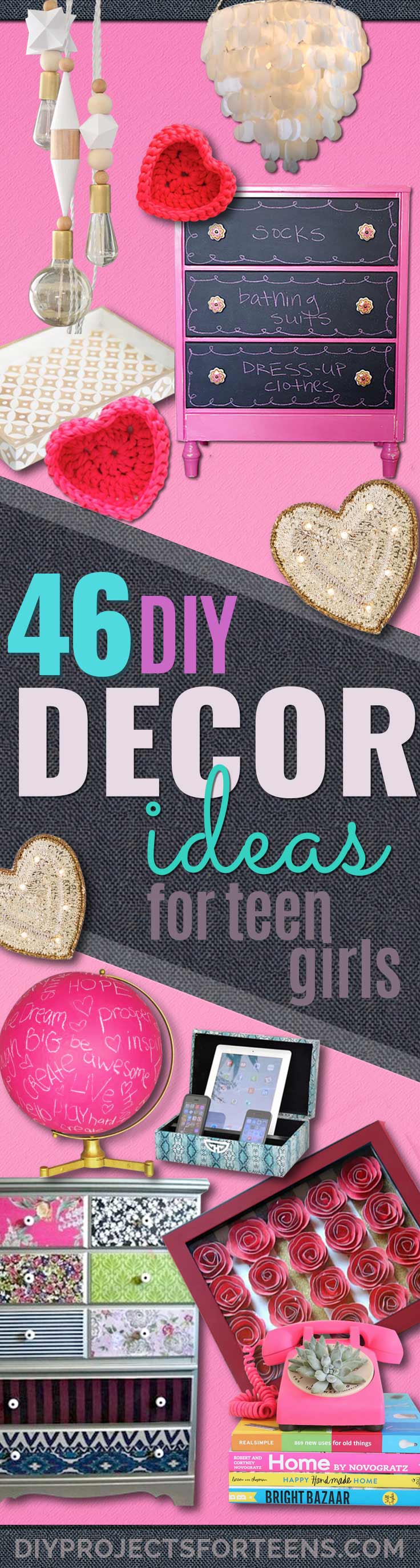 DIY Teen Room Decor Ideas for Girls | Fun Crafts and Decor For Tweens | Cool Bedroom Decor, Wall Art & Signs, Crafts, Bedding, Fun Do It Yourself Projects and Room Ideas for Small Spaces 