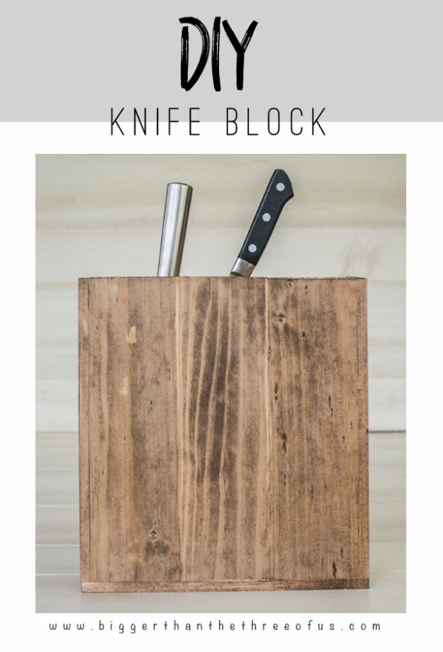 Anthropologie DIY Hacks, Clothes, Sewing Projects and Jewelry Fashion - Pillows, Bedding and Curtains - Tables and furniture - Mugs and Kitchen Decorations - DIY Room Decor and Cool Ideas for the Home | Anthropologie DIY Knife Block 