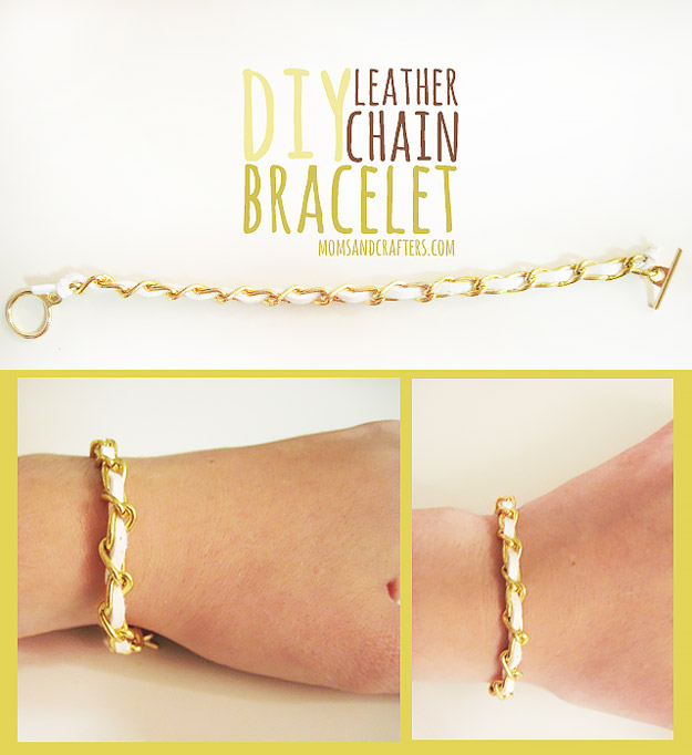 Cool DIY Ideas for Fun and Easy Crafts - DIY Leather Chain Bracelet for Fun DIY Jewelry - Awesome Pinterest DIYs that Are Not Impossible To Make - Creative Do It Yourself Craft Projects for Adults, Teens and Tweens #diyteens #teencrafts #funcrafts #fundiy #diyideas