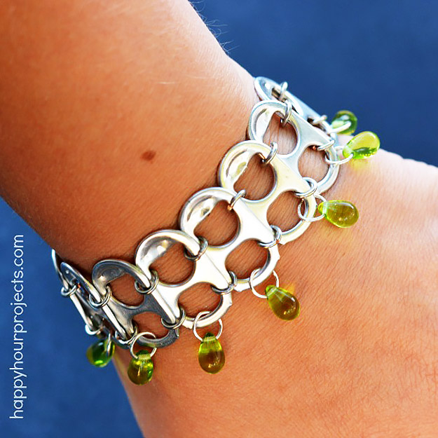 Cool DIY Ideas for Fun and Easy Crafts - DIY Soda Pop Tab Bracelet- Fun DIY Fashion Idea for Teens and Adults Makes a Cool Handmade Gift Idea Awesome Pinterest DIYs that Are Not Impossible To Make - Creative Do It Yourself Craft Projects for Adults, Teens and Tweens #diyteens #teencrafts #funcrafts #fundiy #diyideas