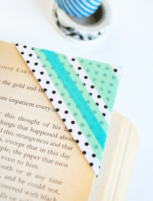 Washi Tape Crafts - Washi Tape Bookmarks - Wall Art, Frames, Cards, Pencils, Room Decor and DIY Gifts, Back To School Supplies - Creative, Fun Craft Ideas for Teens, Tweens and Teenagers - Step by Step Tutorials and Instructions #washitape #crafts #cheapcrafts #teencrafts