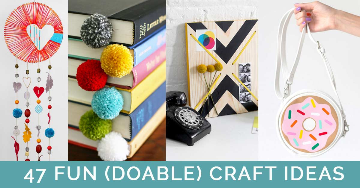 45 Fun (Doable) Craft Ideas That You Can Actually Make At Home - Cool Pinterest Crafts That Are Not Impossible Make Fun DIY Projects for Adults, Teens and Tween Girls. Fun DIY Gifts and Inexpensive Ideas to Make and Sell