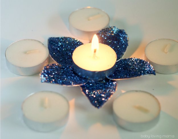 Crafts to Make and Sell - DIY Flower Tea Light Candle Holder - Cool and Cheap Craft Projects and DIY Ideas for Teens and Adults to Make and Sell - Fun, Cool and Creative Ways for Teenagers to Make Money Selling Stuff to Make #teencrafts #diyideas #craftstosell