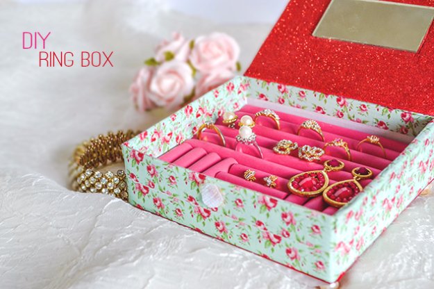 Crafts to Make and Sell - DIY Ring Box - Cool and Cheap Craft Projects and DIY Ideas for Teens and Adults to Make and Sell - Fun, Cool and Creative Ways for Teenagers to Make Money Selling Stuff to Make #teencrafts #diyideas #craftstosell