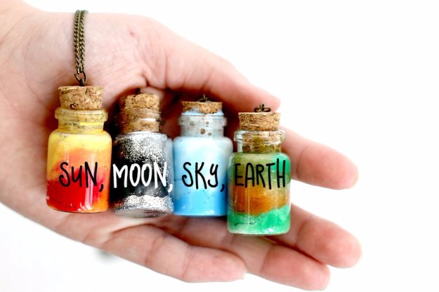 Crafts to Make and Sell - Element Jar Necklace Tutorial - Cool and Cheap Craft Projects and DIY Ideas for Teens and Adults to Make and Sell - Fun, Cool and Creative Ways for Teenagers to Make Money Selling Stuff to Make #teencrafts #diyideas #craftstosell
