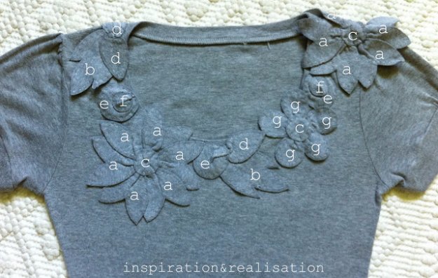 T-Shirt Makeovers - Grey 3D Flowers T-Shirt Redo - Awesome Way to Upcycle Tees - Cool No Sew Tshirt Cutting Tutorials, Simple Summer Cutouts, How To Make Halter Tops and T-Shirt Dresses. Easy Tutorials and Instructions for Teens and Adults #tshircrafts #teenclothes #teenfashion #teendiy #teencrafts