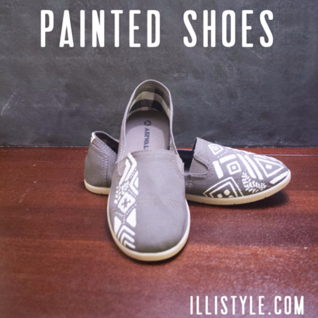 DIY Shoe Makeovers - DIY Painted Shoes - Cool Ways to Update, Decorate, Paint, Bedazle and Add Sparkle to Your Flats, Pumps, Tennis Shoes, Boots and Boring Shoes - Cool Crafts and DIY Shoe Ideas for Teens and Adults 