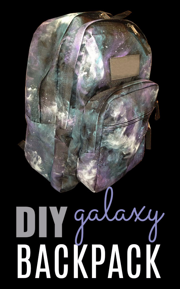 DIY School Supplies You Need For Back To School - DIY Galaxy Backpack - Cuter, Cool and Easy Projects for Teens, Tweens and Kids to Make for Middle School and High School. Fun Ideas for Backpacks, Pencils, Notebooks, Organizers, Binders #diyschoolsupplies #backtoschool #teencrafts