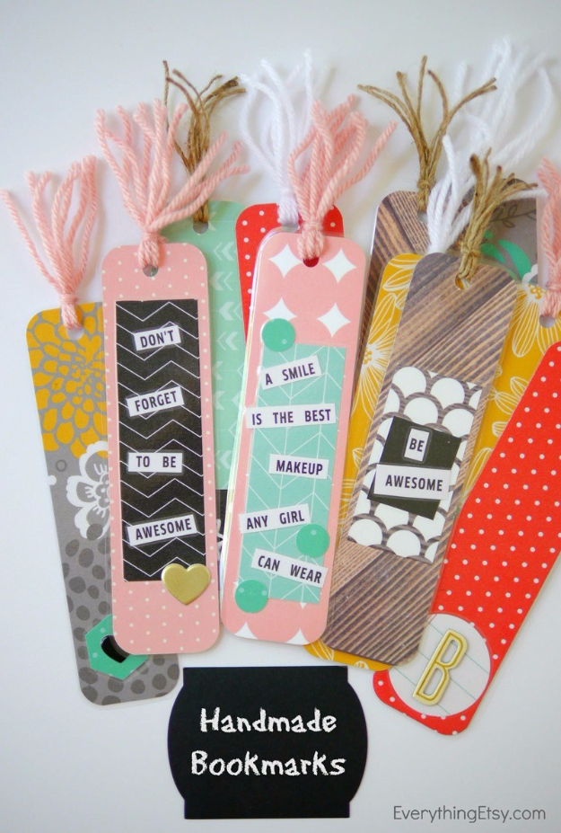 DIY School Supplies You Need For Back To School - DIY Handmade Bookmarks - Cuter, Cool and Easy Projects for Teens, Tweens and Kids to Make for Middle School and High School. Fun Ideas for Backpacks, Pencils, Notebooks, Organizers, Binders #diyschoolsupplies #backtoschool #teencrafts