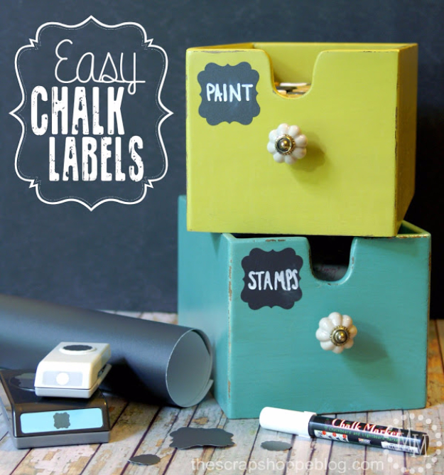 DIY School Supplies You Need For Back To School - Easy Chalk Labels - Cuter, Cool and Easy Projects for Teens, Tweens and Kids to Make for Middle School and High School. Fun Ideas for Backpacks, Pencils, Notebooks, Organizers, Binders #diyschoolsupplies #backtoschool #teencrafts