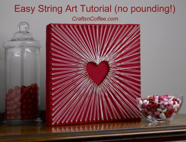 DIY String Art Projects - Easy String Art Tutorial - Cool, Fun and Easy Letters, Patterns and Wall Art Tutorials for String Art - How to Make Names, Words, Hearts and State Art for Room Decor and DIY Gifts - fun Crafts and DIY Ideas for Teens and Adults #diyideas #stringart #teencrafts #crafts