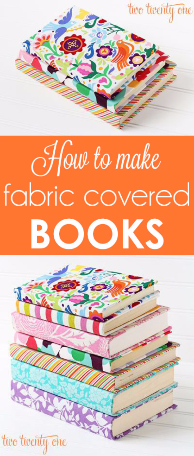 DIY School Supplies You Need For Back To School - Fabric Covered Books - Cuter, Cool and Easy Projects for Teens, Tweens and Kids to Make for Middle School and High School. Fun Ideas for Backpacks, Pencils, Notebooks, Organizers, Binders #diyschoolsupplies #backtoschool #teencrafts