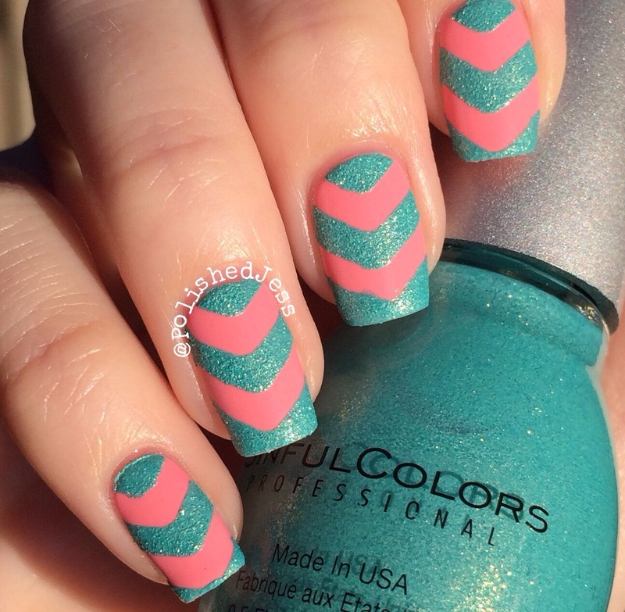 Awesome Nail Art Patterns And Ideas - Summer Chevrons - Step by Step DIY Nail Design Tutorials for Simple Art, Tribal Prints, Best Black and White Manicures. Easy and Fun Colors, Shapes and Designs for Your Nails 