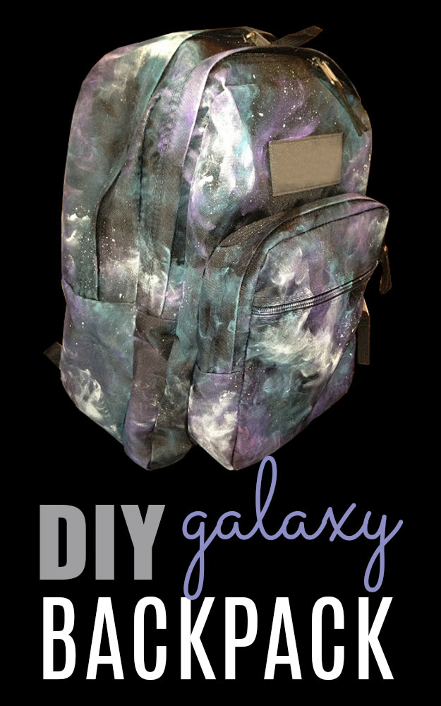 DIY Galaxy Crafts - DIY Galaxy Backpack- Galaxy DIY Projects for Your Room, Gifts, Clothes. Ideas for Painting Jewelry, Shirts, Jar Ideas, Food and Makeup. Step by Step Tutorials for Teens, Tweens and Adults
