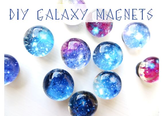 DIY Galaxy Crafts - DIY Galaxy Magnets - Galaxy DIY Projects for Your Room, Gifts, Clothes. Ideas for Painting Jewelry, Shirts, Jar Ideas, Food and Makeup. Step by Step Tutorials for Teens, Tweens and Adults