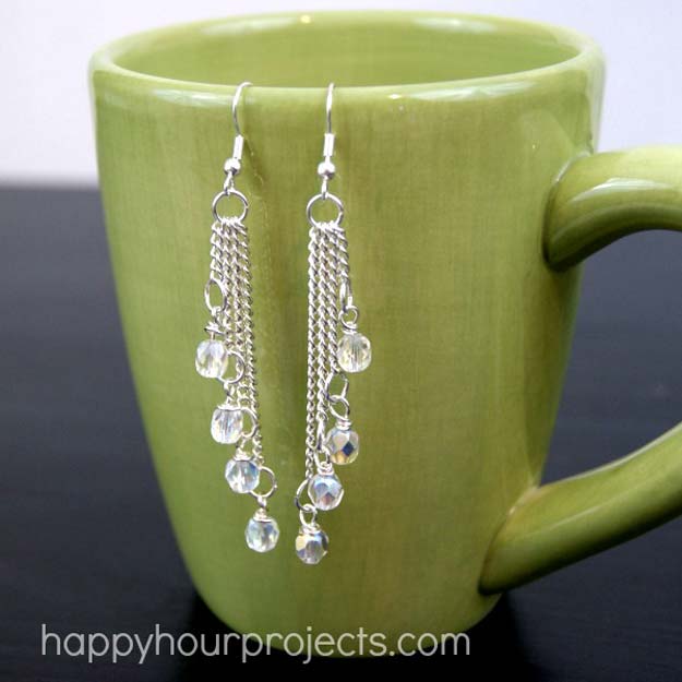 DIY Earrings and Homemade Jewelry Projects - Easy Cascade Dangle Earrings - Easy Studs, Ideas with Beads, Dangle Earring Tutorials, Wire, Feather, Simple Boho, Handmade Earring Cuff, Hoops and Cute Ideas for Teens and Adults #diygifts #diyteens #teengifts #teencrafts #diyearrings