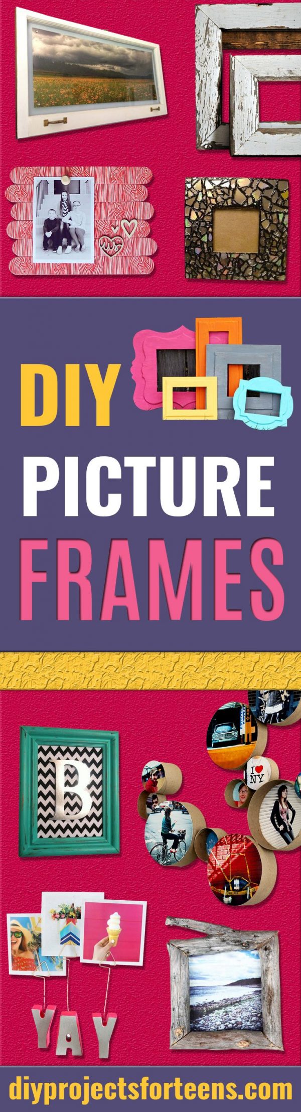 Best DIY Picture Frames and Photo Frame Ideas - How To Make Cool Handmade Projects from Wood, Canvas, Instagram Photos. Creative Birthday Gifts, Fun Crafts for Friends and Wall Art Tutorials #diyideas #diygifts #teencrafts