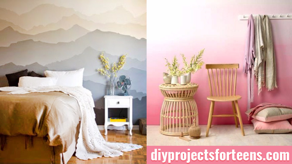 DIY Ideas for Painting Walls - DIY Room Decorating Ideas for Teens, Adults, Tweens and Kids Room - Easy Room Painting Idea Step by Step - Paint Colors for Walls in Bedroom